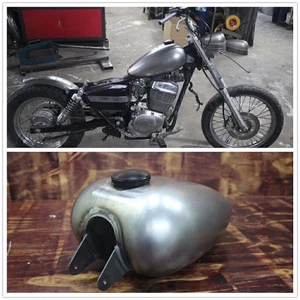 9L Modified Motorcycle Petrol Gas Fuel Tank For HONDA CA250  WITH GAS CAP Silver - Bild 1 von 8