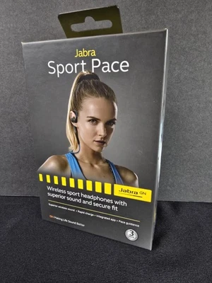 Jabra Sport Pace Wireless Bluetooth Stereo Earbuds with Mic - Black and Blue - Image 1 of 4