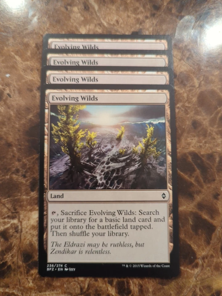 (4) Evolving Wilds *PLAYSET* Battle for Zendikar Regular NM MTG - Image 1 of 1