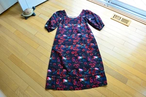 Rachel Comey x Target Maxi Dress Kodak Red Floral Puff Sleeves Size 8 - Picture 1 of 12