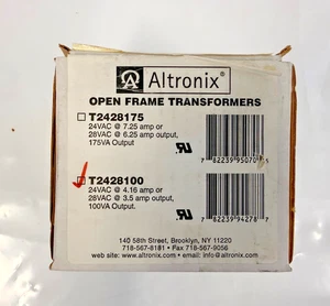 ALTRONIX T2428100 OPEN FRAME TRANSFORMERS - Picture 1 of 2