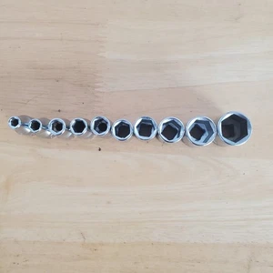 Craftsman Lot of 10  SAE 1/4" Dr 6pt V Series Long Sockets READ - Bild 1 von 6