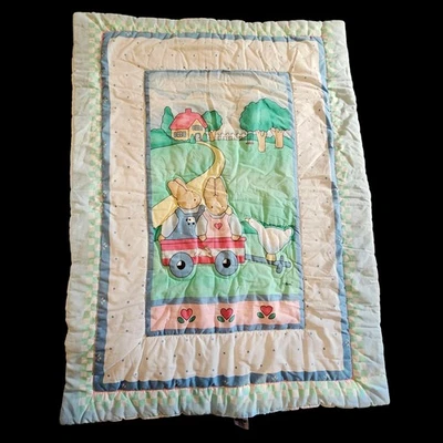 Edredón de cuna de colección años 90 Daisy Kingdom Honey Bunny Country By Tender Beginnings Foto 1 de 4