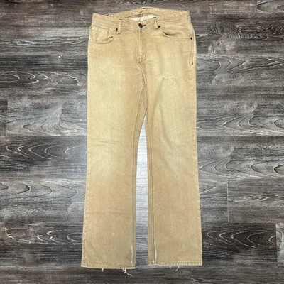Volcom Jeans Mens 33x32 Tan Straight Leg Denim 5 Pocket Vintage Y2K Skater - Image 1 of 4