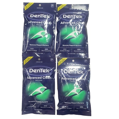 Lote de 4 palhetas de limpeza tripla Dentek Advanced 90 quilates - Imagem 1 de 4