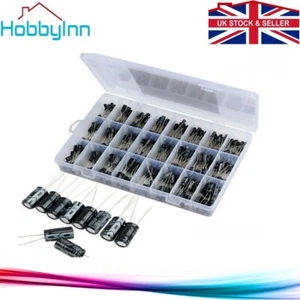 500pcs Electrolytic Capacitor Assortment Kit 0.1UF-1000UF 10V-50V 24 Value Box - Picture 1 of 5