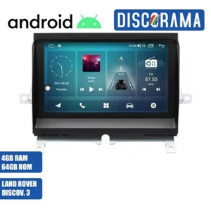 AUTORADIO ANDROID 4/64GB LAND ROVER DISCOVERY 3 2004-2009 STEREO AUTO TOUCH WIFI - Foto 1 di 5
