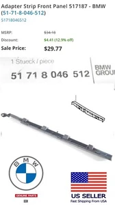 BMW Front Panel M Adapter Strip OEM 328 335 51718046512 517187 NEW Sale 12.9%OFF - Picture 1 of 14