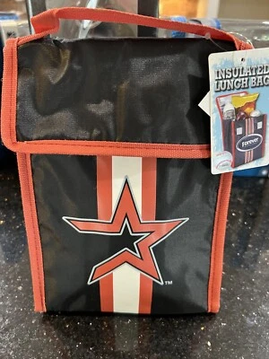 Bolsa de almuerzo aislada con logotipo de los Astros de Houston MLB de béisbol. Nuevo con etiquetas Foto 1 de 3
