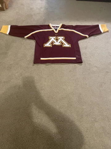 Vintage University of Minnesota Hockey Jersey Nike Center Swoosh / Mens Small Cover