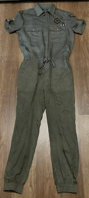 Женский армейский зеленый цельный комбинезон Polo Ralph Lauren S/S 100% Lyocell размер 6 б/у в отличном состоянии - Изображение 1 из 4