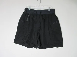 Live Your Greatness Girls High Rise Drawstring Shorts Zip Pockets Size XXL Black - Picture 1 of 7