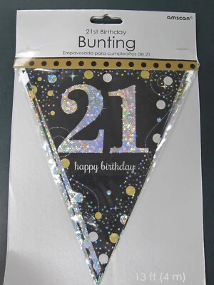 21st Birthday Bunting (13') - Image 1 of 2