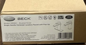 Premier Beck Single-Handle Center set Lavatory Faucet Pop Up Brushed Nickel - Picture 1 of 4