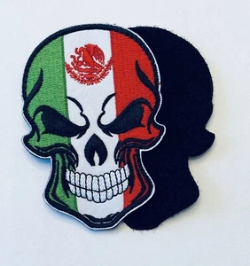 MEXICO MEXICAN PUNISHER SKULL HOOK & LOOP  EMBROIDERED PATCH**FREE SHIPPING** - Picture 1 of 1