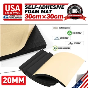 20mm Thick Sound Deadener Pad Insulation Heat Shield Thermal Noise Proofing Mat - Picture 1 of 18