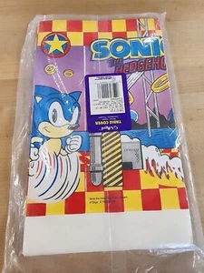 Sonic the Hedgehog Sega Genesis Era Kid Party Paper Tablecloth Cover NEW 1993 - Picture 1 of 4