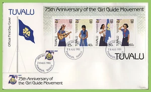 Tuvalu 1982 75th Anniversary of Girl Guides Movement mini sheet First Day Cover - Picture 1 of 1