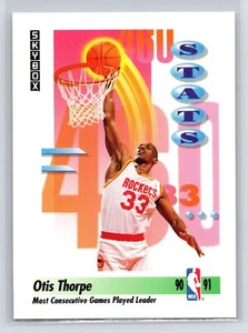 1991 Skybox Otis Thorpe #302 Stats   Houston Rockets - Picture 1 of 2