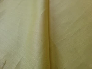 6 Yds. X 42 Vintage 🍋 Lemon Yellow Organza Linen Fabric Special Fabric - Picture 1 of 6