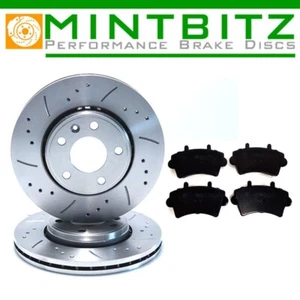 Per Chrysler Voyager MK3 2001-2008 Pastiglie Dischi Freno Anteriori Forati Scanalati 302mm - Foto 1 di 3