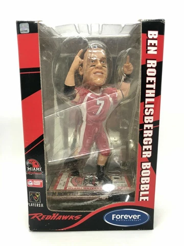 Ben Roethlisberger Miami of Ohio Redhawks Bobblehead NEW IN BOX!! Cover