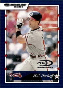 2001 Donruss #137 B.J. baseball card Surhoff Stat Line Season #/157 - Picture 1 of 2