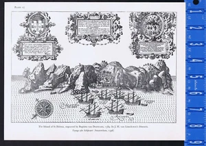Island of St Helena (in 1589), van Deutecum, Linscholten Itinerario - Map Print - Picture 1 of 1