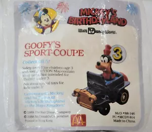 Goofy's Sport Coupe #3 1988 McDonalds Happy Meal juguete cumpleaños - Imagen 1 de 2