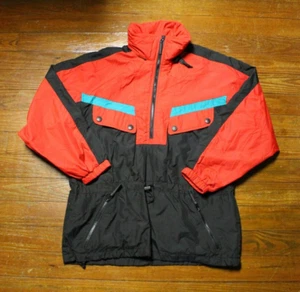Obermeyer Breckenridge Half Zip Vintage Ski Coat Hood Windbreaker Size Small - Bild 1 von 10