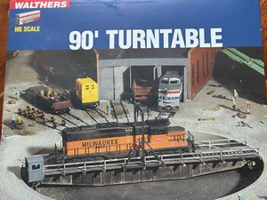 90 ft MANUAL TURNTABLE STEAM / DIESEL ERA - HO Scale - PLASTIC KIT 933-3171 NEW - Picture 1 of 12