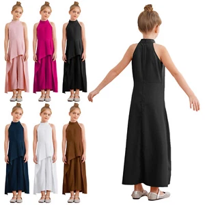 Girls Jumpsuits Ruffle Rompers Irregular Bodysuit Dancing Leotard Birthday - Picture 1 of 60