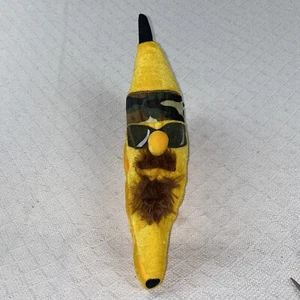Goffa Banana Plush 14" With Beard Sunglasses &  camouflage Headband - Picture 1 of 4