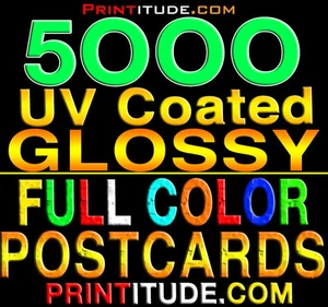 5000 PERSONALIZED POSTCARDS 2.75"x8.5" FULL COLOR GLOSSY 2.75x8.5 2 SIDED+Design - Picture 1 of 2