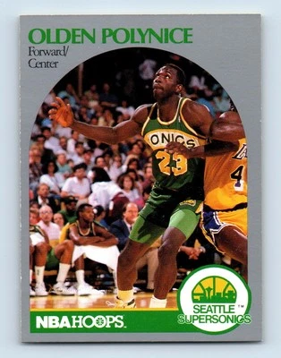 1990-91 Hoops Olden Polynice Seattle SuperSonics #283 - Image 1 of 2