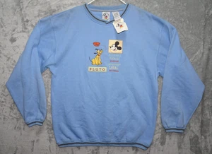 Disney Mickey & Co Pluto Sudadera Grande Azul Vintage Bordado Brazos Deportes - Imagen 1 de 17