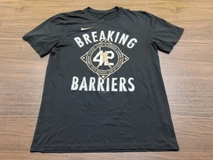 Jackie Robinson “Breaking Barriers” Men’s Black T-Shirt - Nike Dri-Fit - Medium - Picture 1 of 3