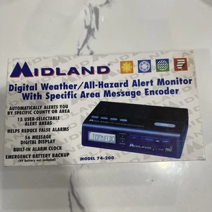Midland 74-200 Digital NOAA Weather/ All Hazard Alert Radio with Clock and Alarm - Picture 1 of 6