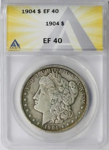 1904 $1 Morgan Dollar ANACS EF40 - Picture 1 of 4