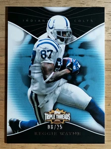 Topps Triple Threads Sapphire #66 2009 Reggie Wayne - Imagen 1 de 2