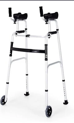 GYMAX Foldable Standard Walker, 440lbs Lightweight Aluminum Alloy - Image 1 of 4