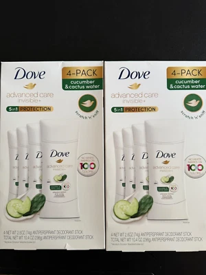 ✳️Dove Advanced Care invisible+ Antiperspirant Deodorant Cucumber  Cactus 4 PACK - Image 1 of 4