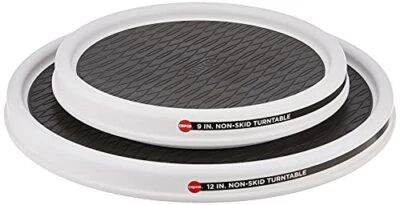 5220593 Armario despensa antideslizante Lazy Susan tocadiscos 9 pulgadas y 12 pulgadas blanco... Foto 1 de 4