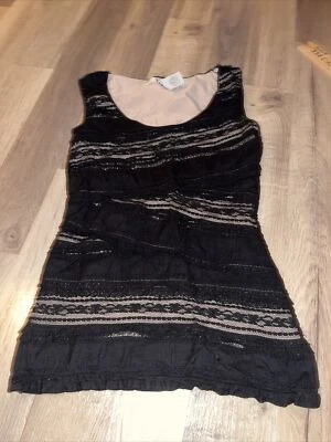 Max Studio Shirt Womens Size S Black Lace Pullover Sleeveless Tank Top EUC - Image 1 of 4