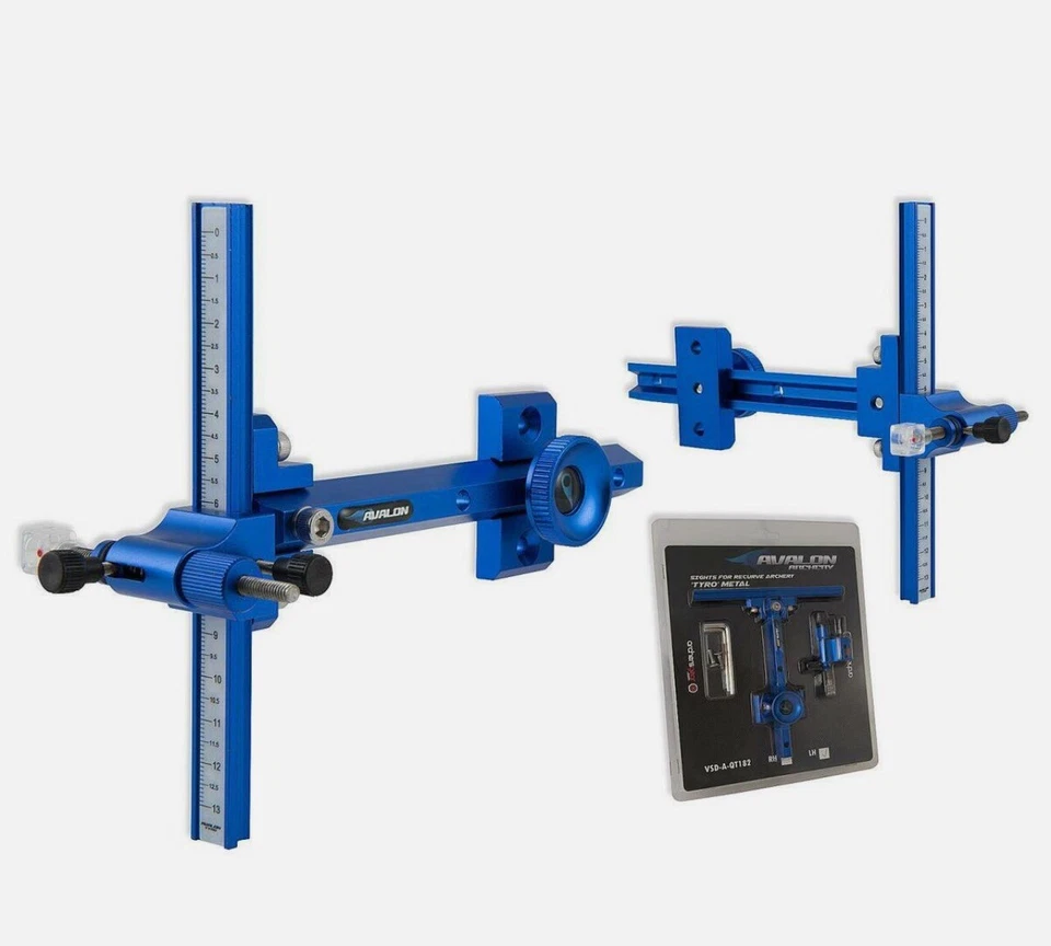 Avalon Archery Tyro Metal Recurve Bow Sight 8/32" Free P&P. Blue, Right Handed - Image 1 of 1