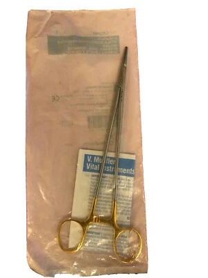 V MUELLER Microvascular Needle Holder, Stright Jaws, Serrated, Length 8” (20.3cm)