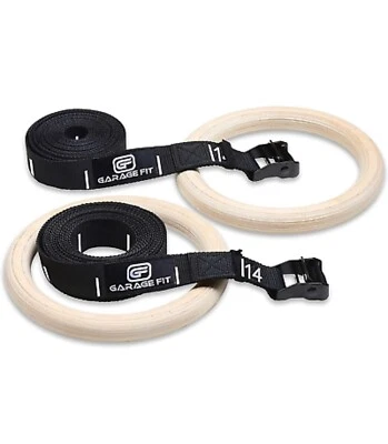 Wooden Olympic gymnastics rings and straps Brand New!