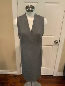 AKRIS Gray V-Neck Shift Dress, Size 8 (US), 40 (FR) - Picture 1 of 11