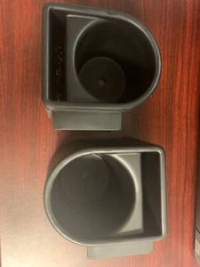 REAR BLACK CUP HOLDER CELL HOLDER PAIR FOR EVOLUTION CLASSIC FORESTER GOLF CART - Picture 1 of 9