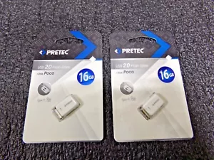 2PK Pretec 16GB Flashdrive USB 2.0, i-Disk Paco (RC) - Picture 1 of 6